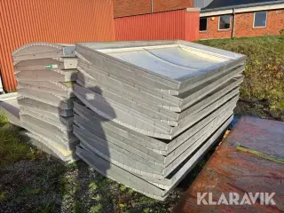 Ovenlysvinduer Aluminium 20 styk