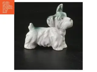 Porcelænsfigur hund (str. 6 cm)