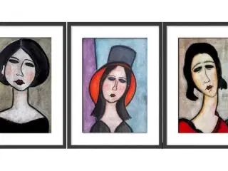 Forskellige akvareller, Modigliani intepretationer
