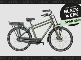 Lindebjerg 28'' Elcykel Cargo Long Range H - Mat Grøn