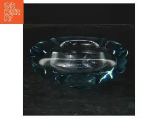 Blåt glasaskebæger (str. Ø. 11 cm)