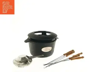 Fondue sæt med gryde og gafler fra Fondue (str. Ø 15 cm)