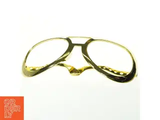 Guldfarvet brillestel, Elvis stil (str. 24x10 cm)