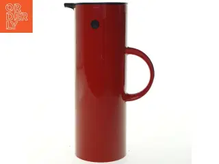 Rød stelton termokande med sort låg (str. 30x11 cm)