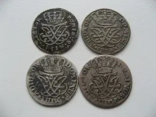 Flotte IIII Skilling 1727, 1828,1729,1730 Fr.D.IV