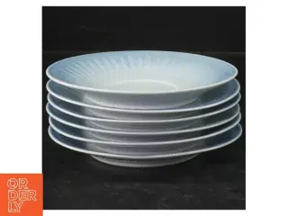 Blå porcelænstallerkener, 6 stk fra B&G (str. Ø. 14 cm. 6 styk)