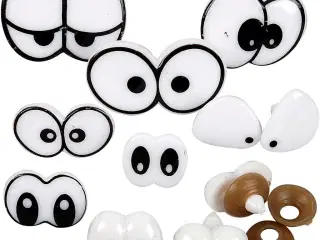 Sjove Øjne 2-3 cm - 200 stk. i 9 designs