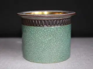 Lille bæger / vase med krakelé glasur