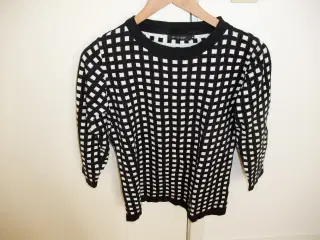 Bluse Sort/Hvid