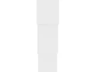 Væghylder 68x15x68 cm kubeformet konstrueret træ hvid