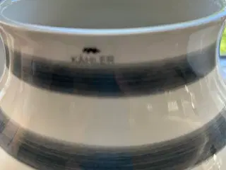 Vase Kahler grå stribet 21 cm