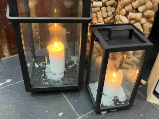 2 stk. Lanterner fra Caneline en lille og en stor