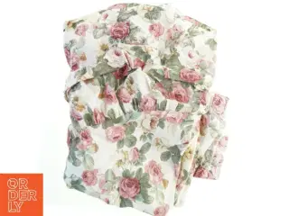 Dug, rund med flæser. Blomsterprint