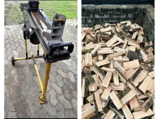 Stærk brændekløver med 7 tons tryk udlejes