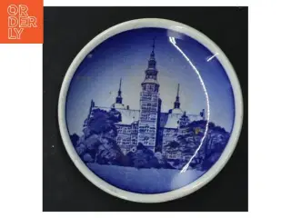 Blå og hvid porcelænsvægplatter (str. Ø 8 cm. 6 styk)