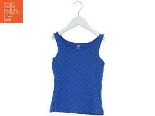 Blå polka dot tank top fra H&M (str. 140)