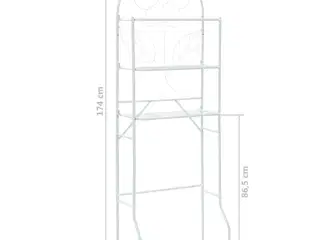 Badeværelsesstativ 60x33x174 cm hvid