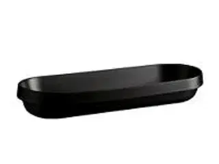 2 stk. Fad oval sort B415 x D150 x H65 mm Emile Henry