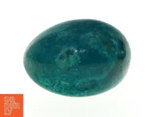 Dekorativt poleret æg i ædelsten (str. 6 x, 4 cm)