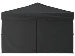 Foldbart festtelt med sidevægge 3x3 m antracitgrå