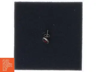 Ørering med rav (str. 1 cm)