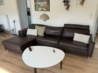 Læder chaiselong sofa fra Hjort Knudsen