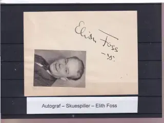 Autograf - Skuespiller - Elith Foss