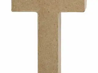 Bogstav, T, H: 10 cm, B: 7,8 cm, tykkelse 1,7 cm, 1 stk.