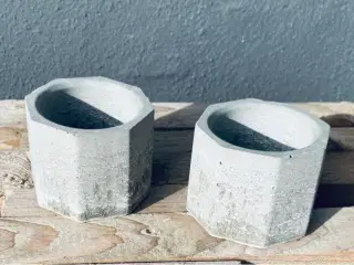 Små beton urtepotter