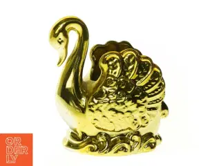 Guldbelagt svane krukke (str. 9 x 12 cm)