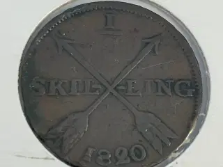 1/2 skilling 1820 Sweden - Bad condition