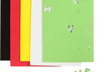 Selvklæbende Mosgummi-ark 15x21 cm - 5 Ass. Farver