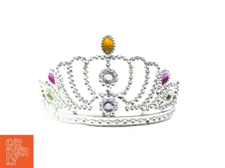 Prinsessetiara med farvede sten (str. Ø 13 cm)