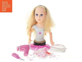 Frisørdukke med tilbehør (str. 39,5 cm)