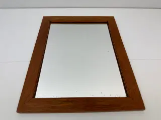 Lille retro teak spejl / vægspejl
