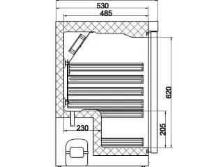 Combisteel køleskab – 49 kg