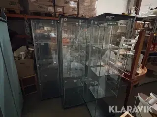 Vitrineskabe i glas  12 stk