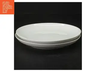Hvide porcelænstallerkener fra Aida (str. Ø. 17,5 cm)