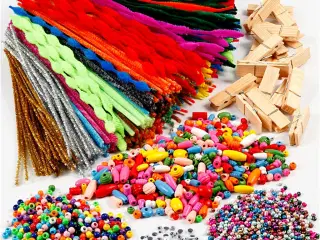 Kreativt sæt med klemmer og chenille til 20 børn