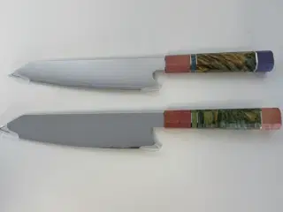 2 stk. Kokkekniv - Ottekantet Wa-håndtag