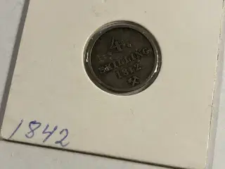 4 Skilling 1842 Norge