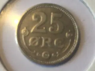 25 øre fra 1917 Sølv 0,600