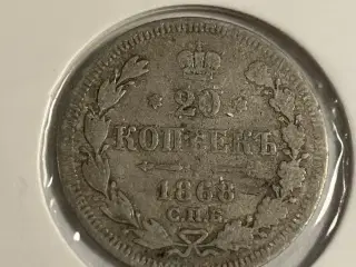 20 Kopeks 1868 Russia