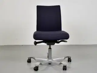 Häg h05 5200 kontorstol med sort/blå polster og grå stel