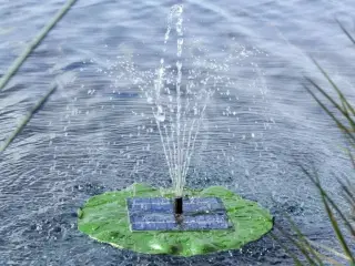 Soldrevet flydende fontænepumpe lotusblad