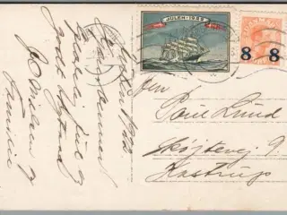 Julemærke 1922 på Postkort