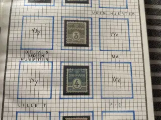 Frimærker 1904-1933 diverse 1,2,3,4,5 mv. øre 