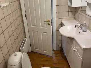 Badeværelsesarrangement med toilet