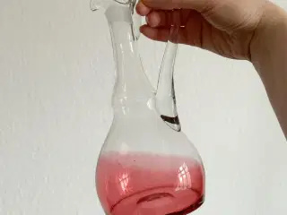 Glaskande m lyserød bund