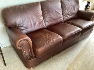 3 + 2 chesterfieldsofaer  læder 